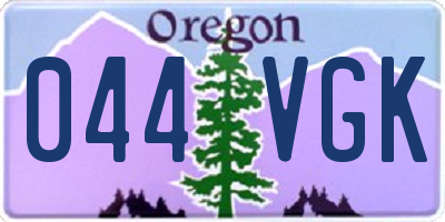 OR license plate 044VGK