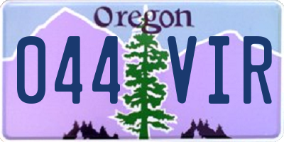 OR license plate 044VIR