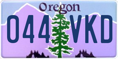 OR license plate 044VKD