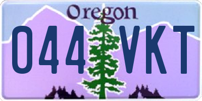 OR license plate 044VKT