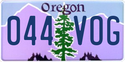 OR license plate 044VOG