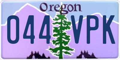 OR license plate 044VPK