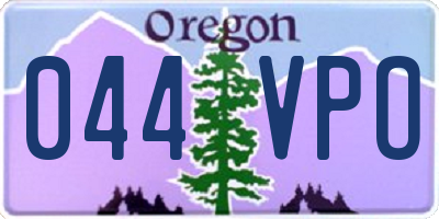 OR license plate 044VPO