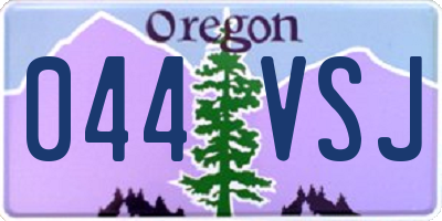 OR license plate 044VSJ
