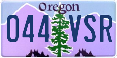 OR license plate 044VSR