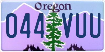 OR license plate 044VUU