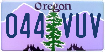 OR license plate 044VUV