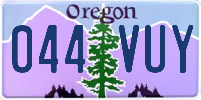 OR license plate 044VUY