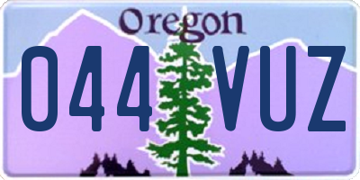 OR license plate 044VUZ