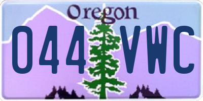 OR license plate 044VWC
