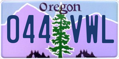 OR license plate 044VWL