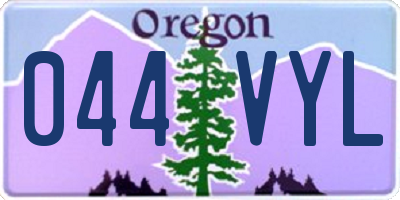 OR license plate 044VYL