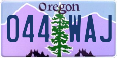 OR license plate 044WAJ