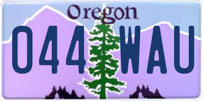 OR license plate 044WAU