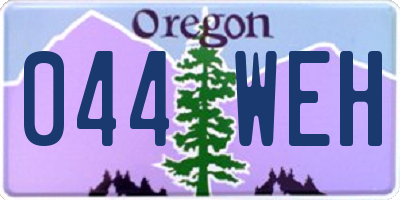 OR license plate 044WEH