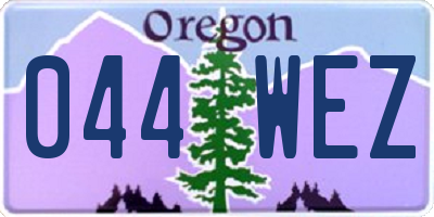 OR license plate 044WEZ