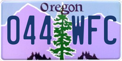 OR license plate 044WFC