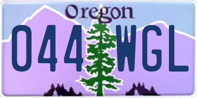 OR license plate 044WGL