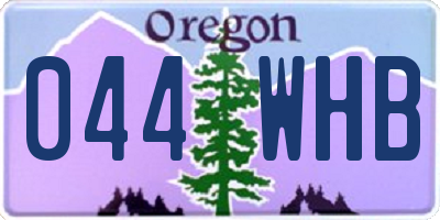 OR license plate 044WHB
