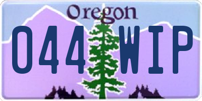 OR license plate 044WIP