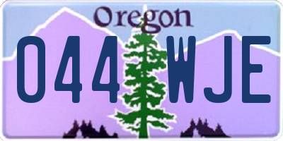 OR license plate 044WJE