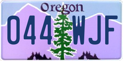 OR license plate 044WJF