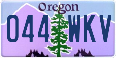 OR license plate 044WKV
