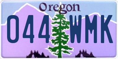OR license plate 044WMK