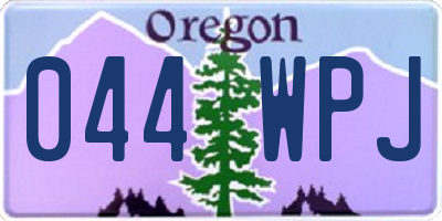 OR license plate 044WPJ
