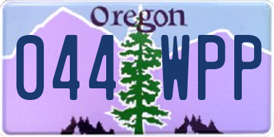 OR license plate 044WPP