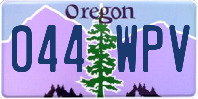 OR license plate 044WPV