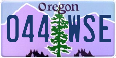 OR license plate 044WSE