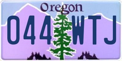 OR license plate 044WTJ