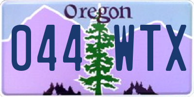 OR license plate 044WTX