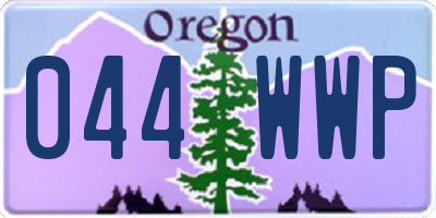 OR license plate 044WWP