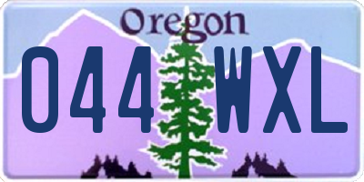 OR license plate 044WXL