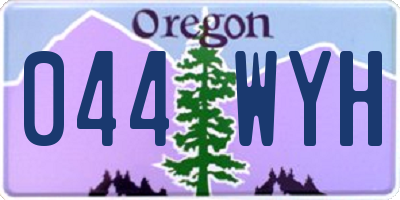 OR license plate 044WYH