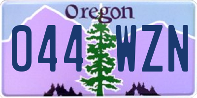 OR license plate 044WZN