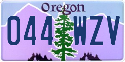 OR license plate 044WZV