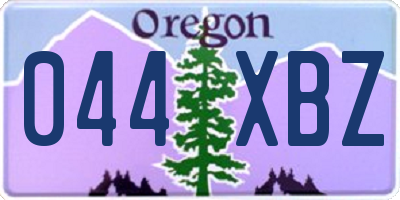 OR license plate 044XBZ