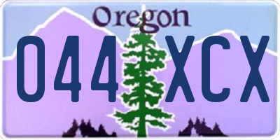 OR license plate 044XCX