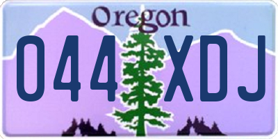 OR license plate 044XDJ
