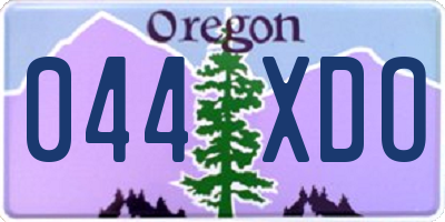 OR license plate 044XDO