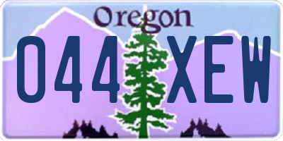 OR license plate 044XEW