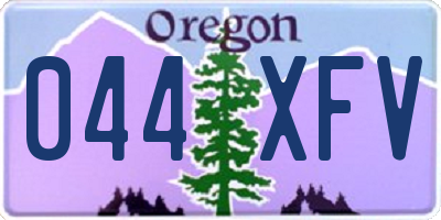 OR license plate 044XFV