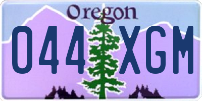 OR license plate 044XGM
