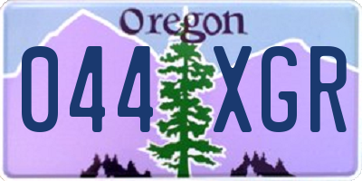 OR license plate 044XGR