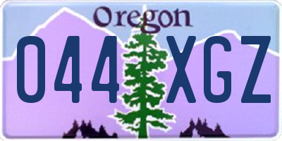 OR license plate 044XGZ
