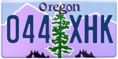 OR license plate 044XHK