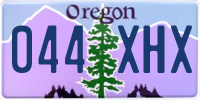 OR license plate 044XHX